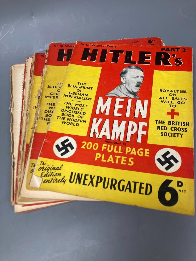 Hitler's Mein Kampf Magazines Original 1938 published for British Retail (18) Magazine set, issue no.11 missing